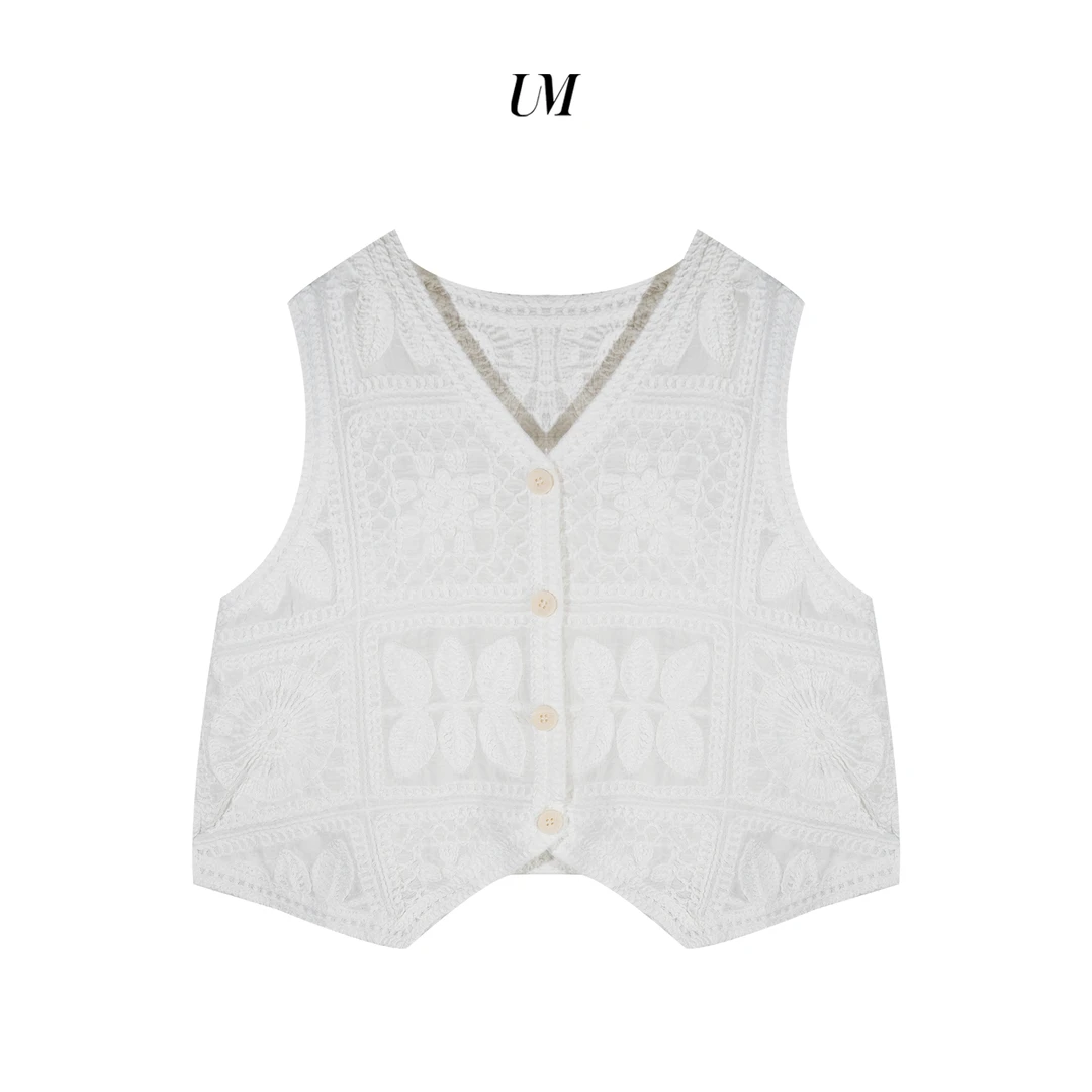 【U.M】星潮棉背心慵懒法式提花春游出行马甲