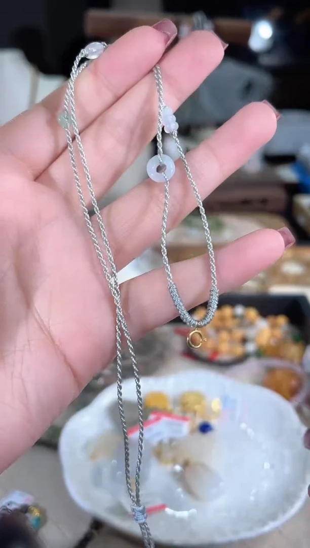 和田玉银S925镶嵌项链多样性发货其一