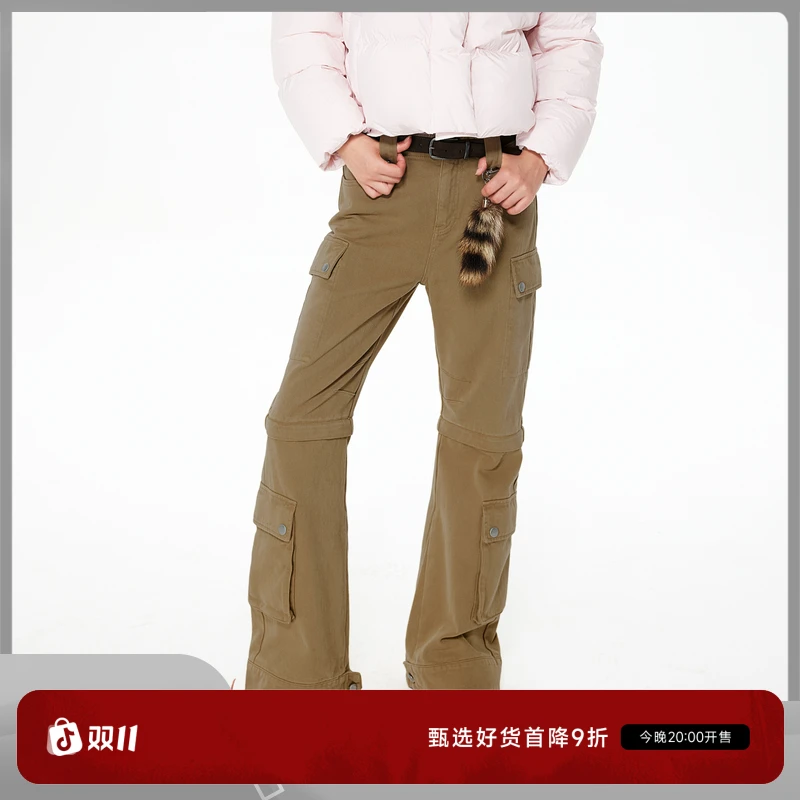 REVAN芮范2025冬琥珀流光风松弛感辣妹工装牛仔裤RL91302064