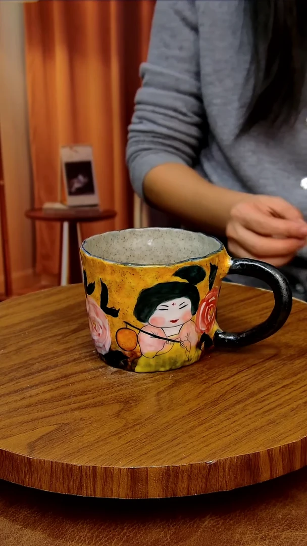 盘陶景德镇手工手绘釉下彩陶瓷