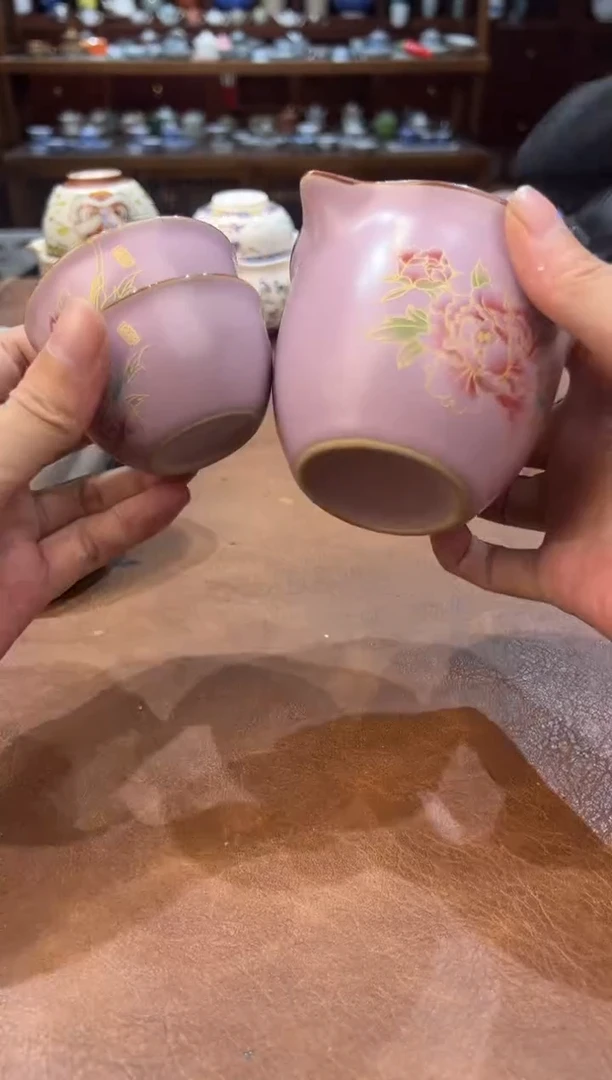 真的很便宜超好看会开片的旅行茶具