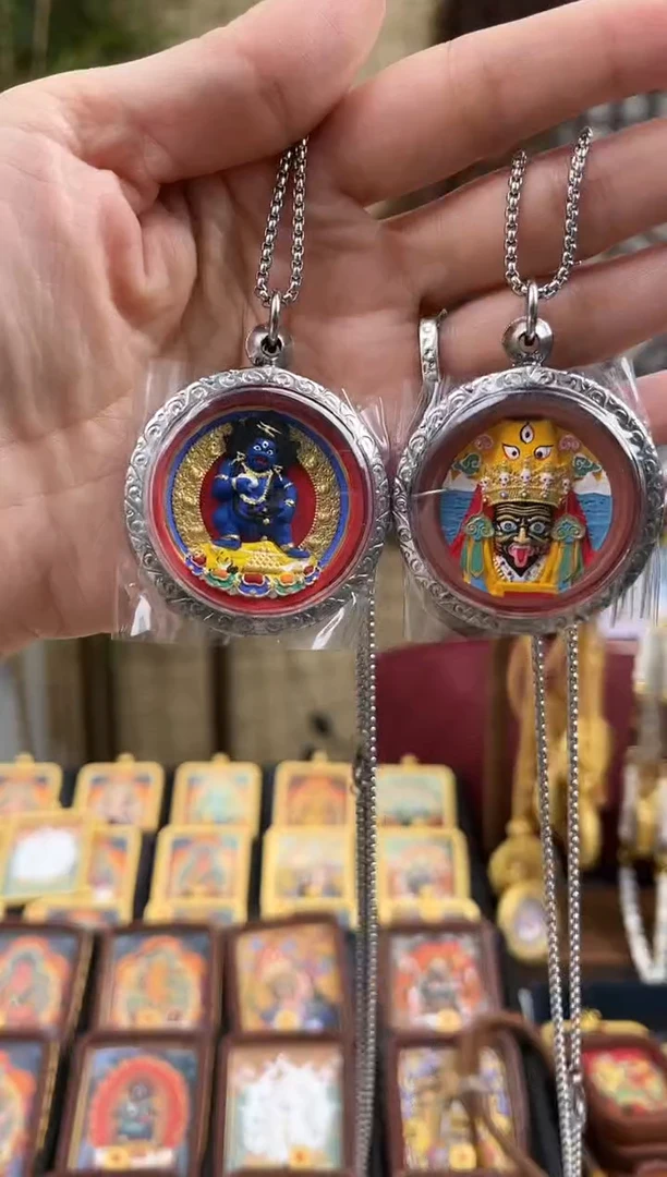 【闪购商品】吊坠不锈钢花纹-扎基+黑财