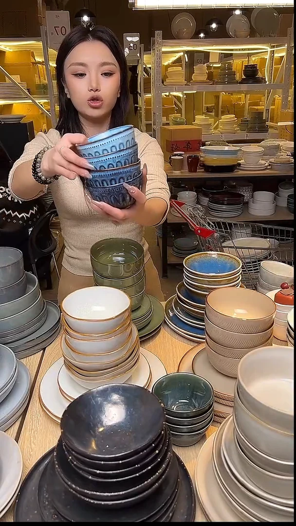 瓷127外贸尾货窑变釉下彩默外微瑕