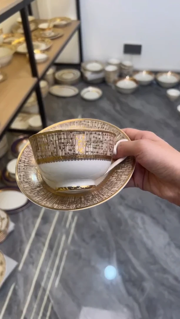 瓷片220cc容量咖啡杯碟一单一套