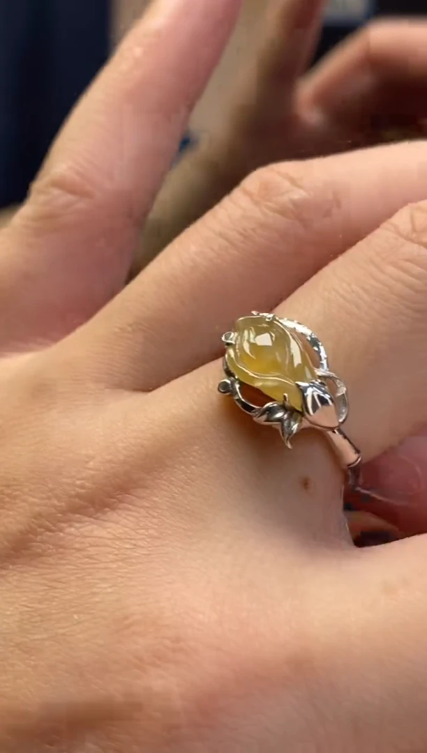 颈饰银S925镶嵌翡翠净货13704