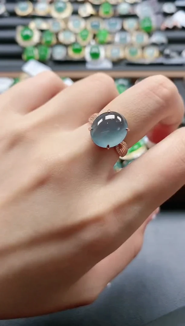 【闪购商品】翡翠戒指银S925镶嵌51151