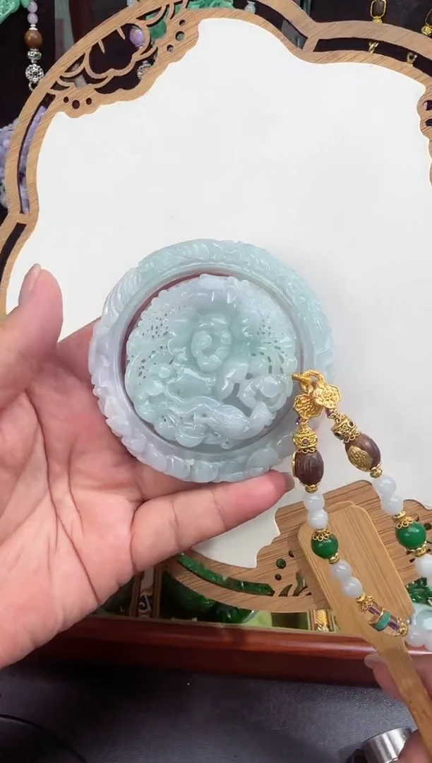 翡翠未镶嵌颈饰手镯5960