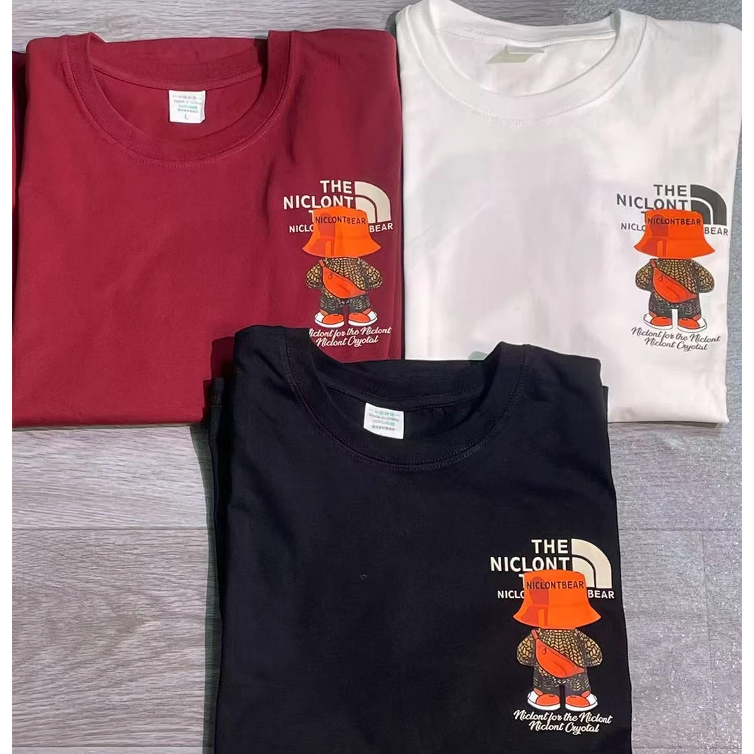 免烫夏季基础大众短袖几何T恤上衣男士长袖亲子宽松时尚半袖