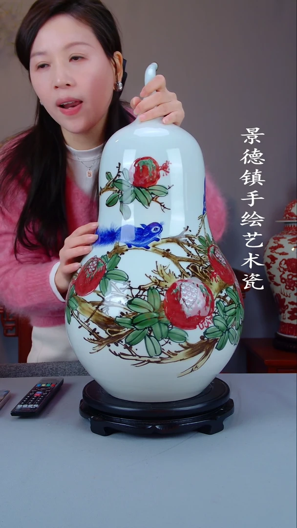摆件陶瓷景德镇手工手绘陶瓷摆件50