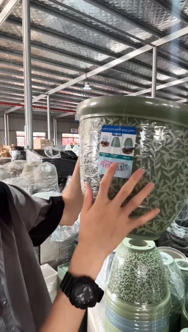 微瑕9.33寸藤蔓盆蓝色4只装带内网