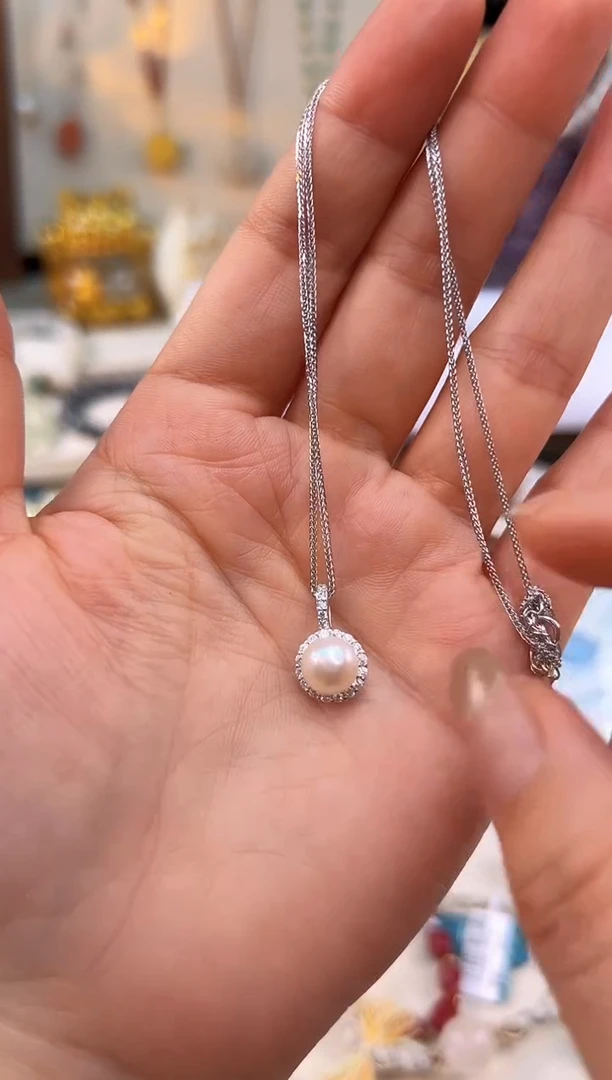 淡水珍珠手绳银S925镶嵌@@A273I017042