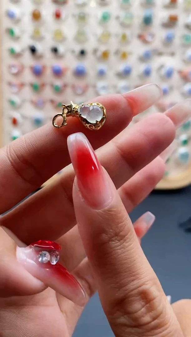 【闪购商品】翡翠戒指银S925镶嵌缅甸天然A货翡翠555 2+10