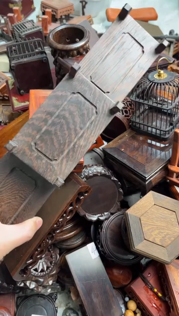 木116鸡翅木三连台