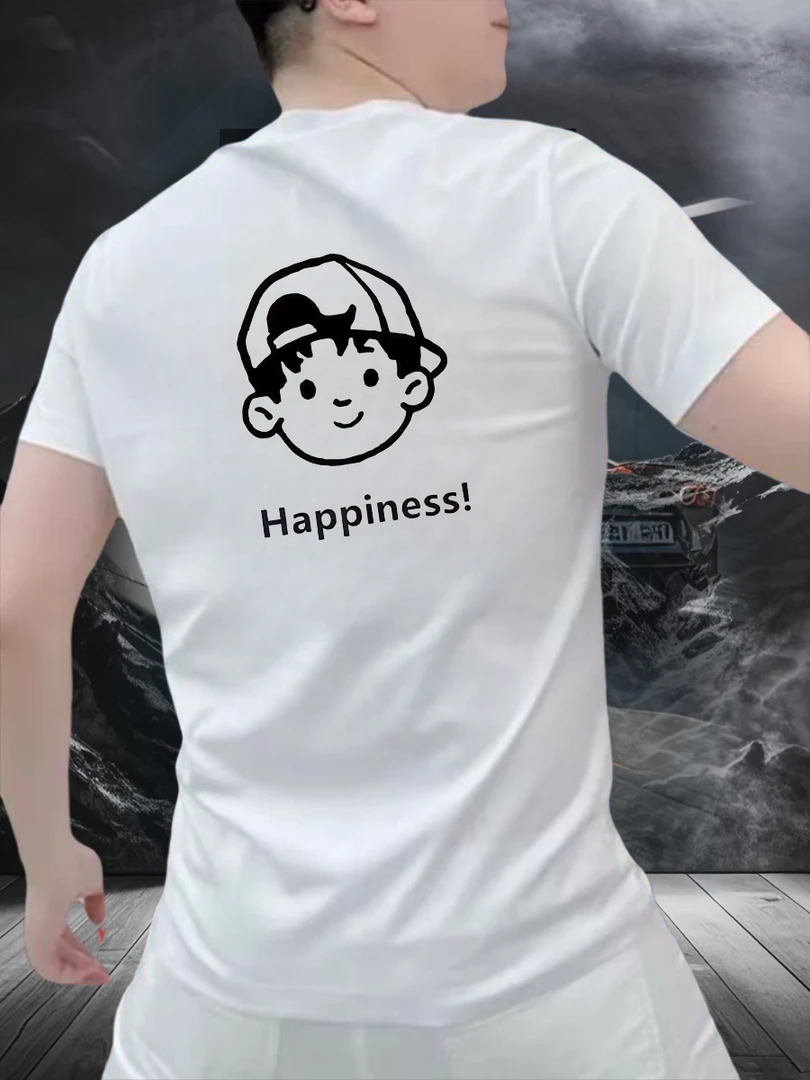 美式重磅潮牌新款时尚潮流男士百搭圆领纯棉短袖上衣打底衫潮夏季