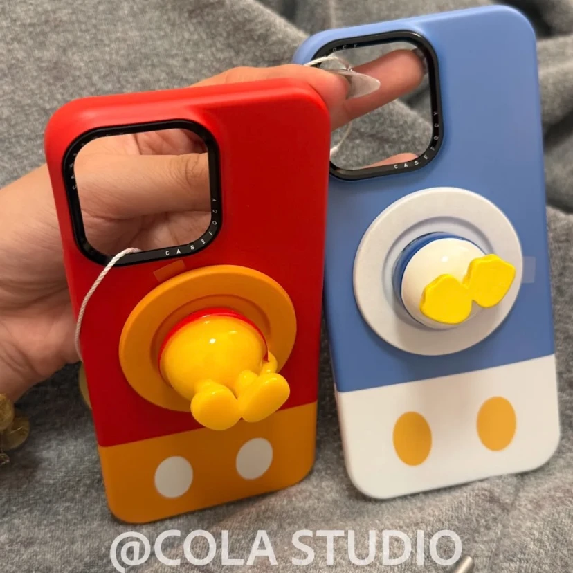 磁吸菲林立体唐老鸭维尼脚支架适用苹果16pro手机壳iPhone15pro新