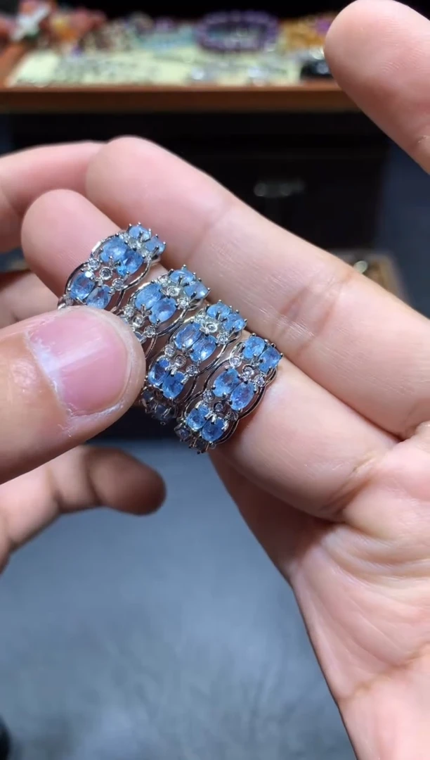 【闪购商品】海蓝宝石戒圈未镶嵌P110【多样性发其一】