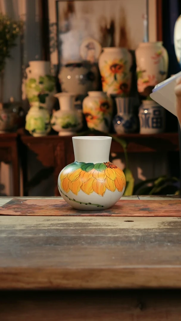 【闪购商品】瓷片景德镇纯手工釉下彩精品花瓶