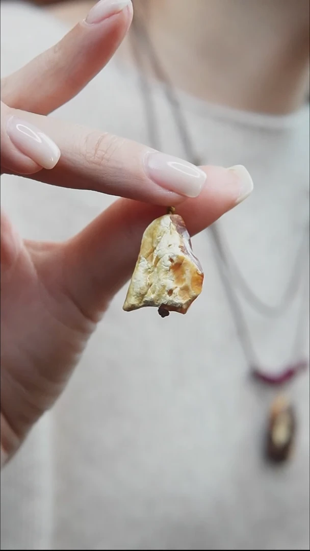 裸石蜜蜡未镶嵌*蜜蜡原石小提溜*活扣头*百搭小配饰*