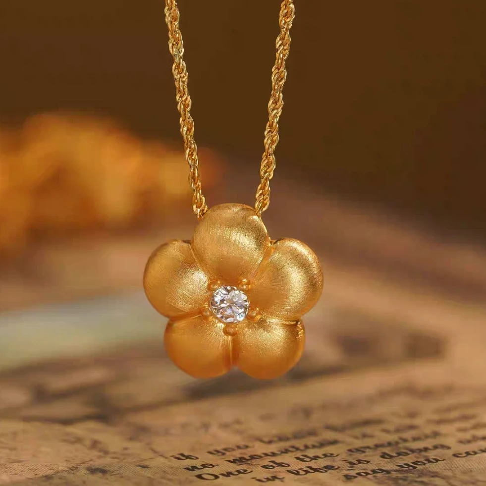 I8K 拉丝小花配件diy 卡11mm 赠链