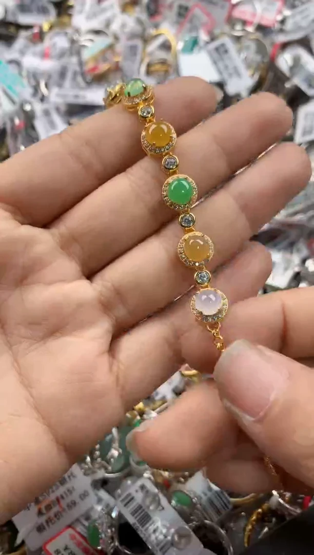 银S925镶嵌戒指翡翠151515-----5