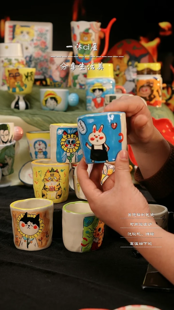 【闪购商品】摆件亲工手绘陶瓷-