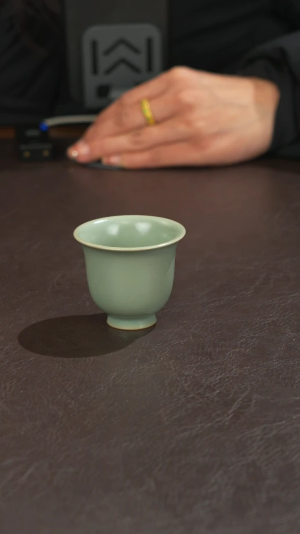 瓷宣宝汝瓷原矿原釉手工作品微微瑕