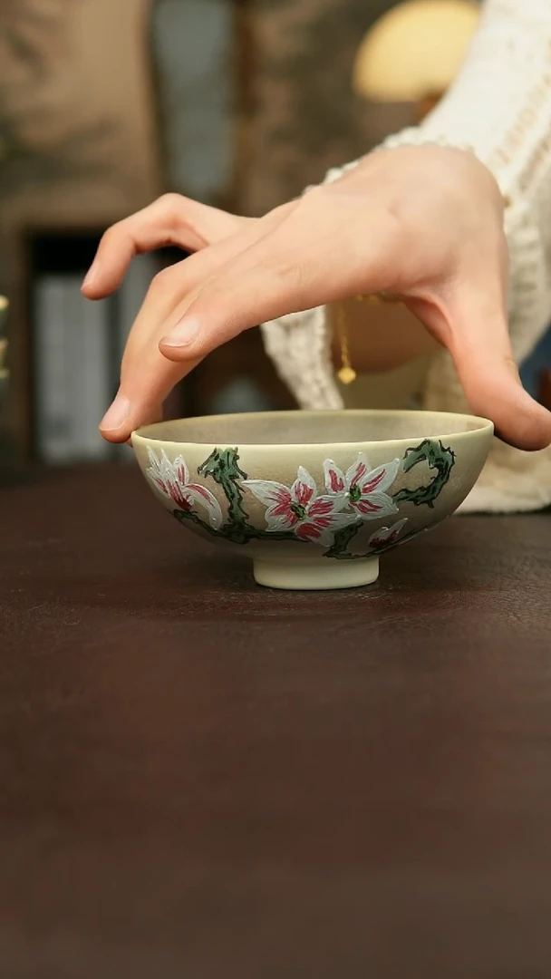 景德镇陶瓷杯碗柴烧多人
