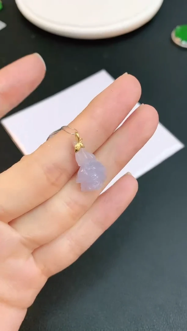 【闪购商品】翡翠颈饰18K金镶嵌赠礼盒证书 小君