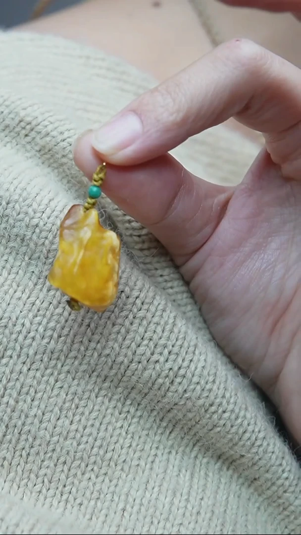裸石蜜蜡未镶嵌*蜜蜡原石小提溜*活扣头*百搭小配饰*