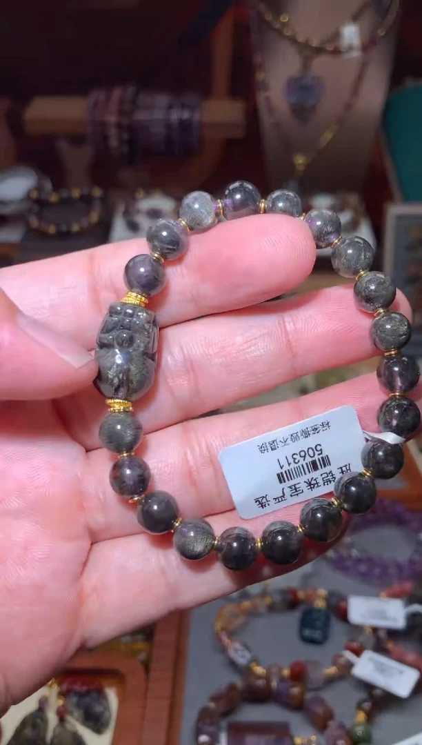 未镶嵌珠宝半成品水晶黑羽极光