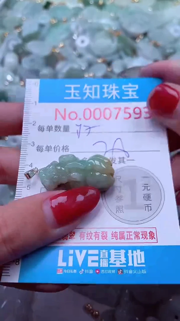 吊坠(不含链)未镶嵌翡翠7593
