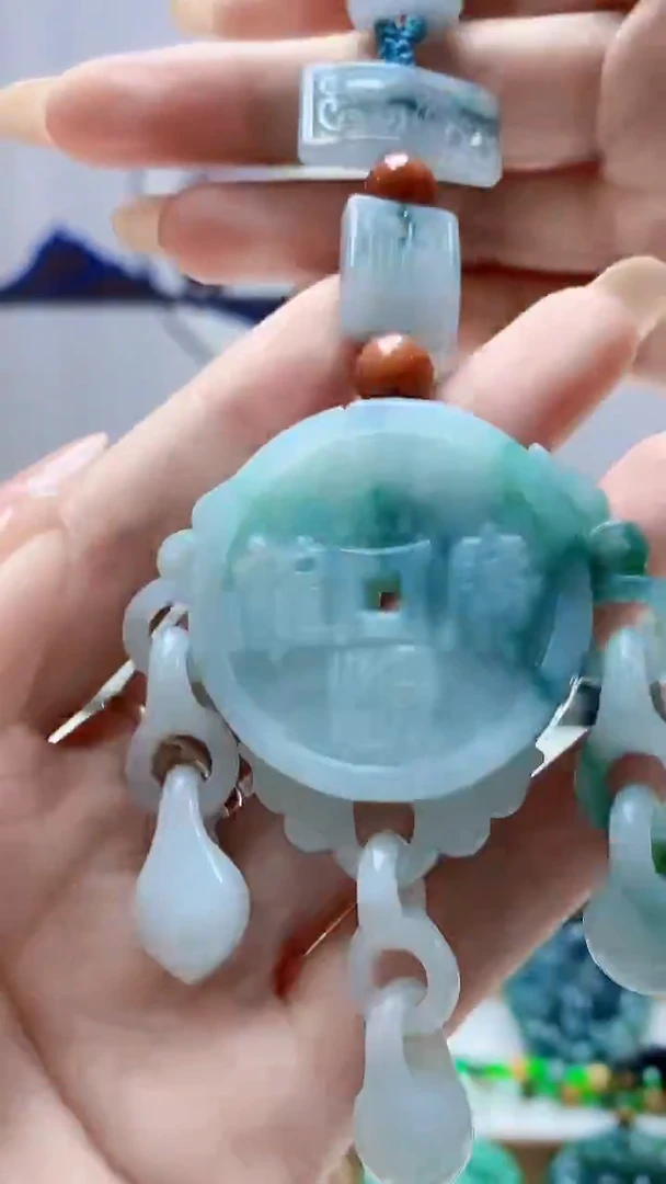 未镶嵌定制翡翠5060DD-毛货挂件148