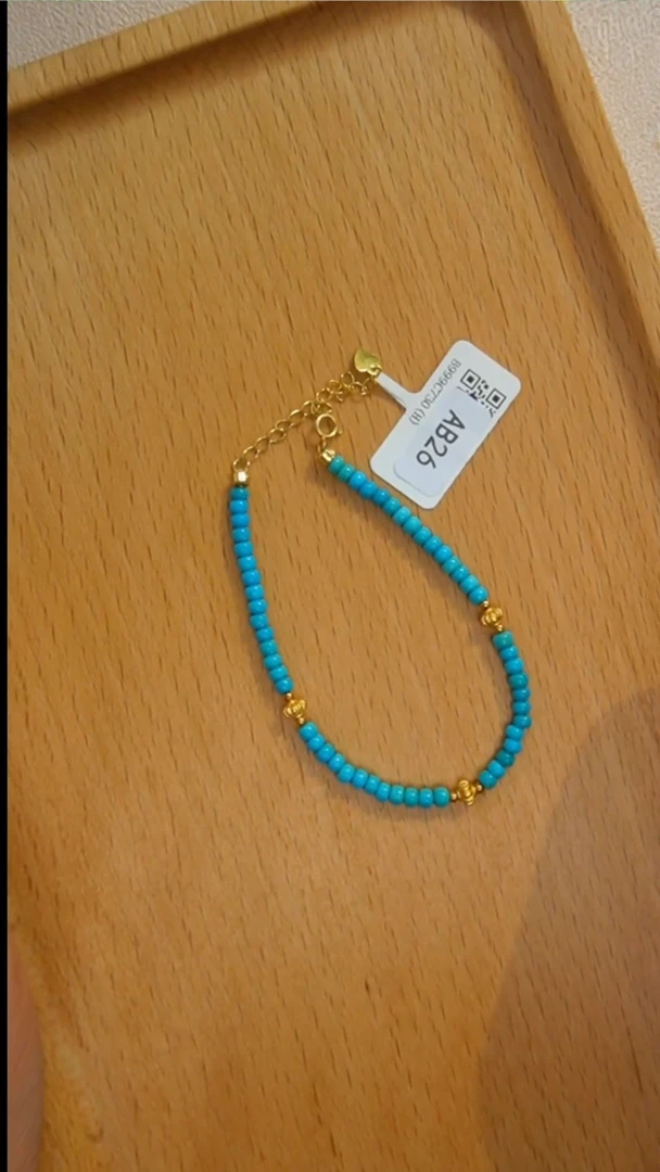 银S925镶嵌绿松石手链发货一件