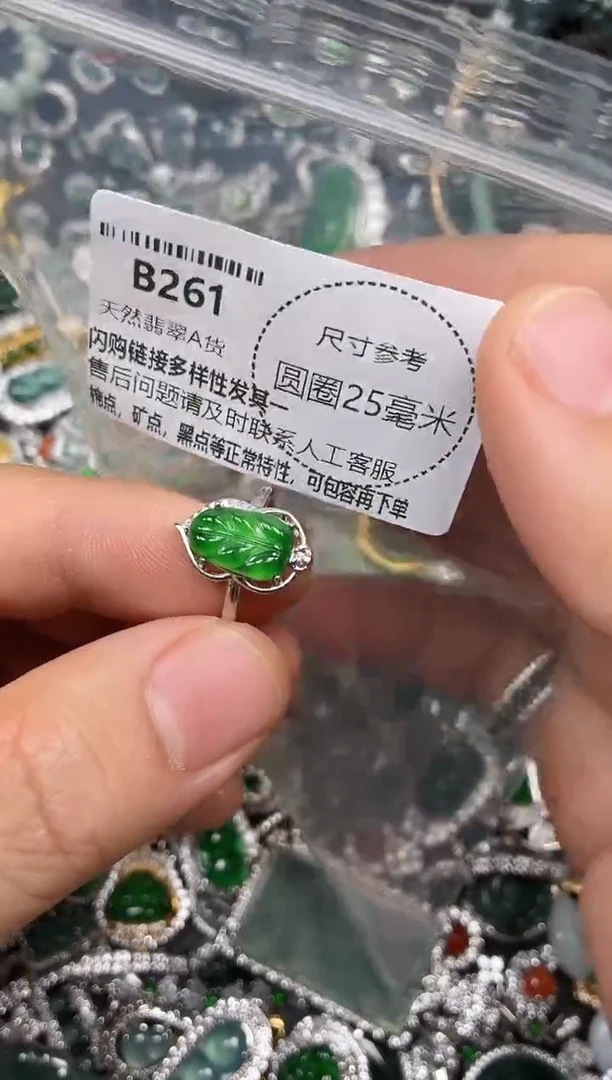 翡翠未镶嵌颈饰B261戒指