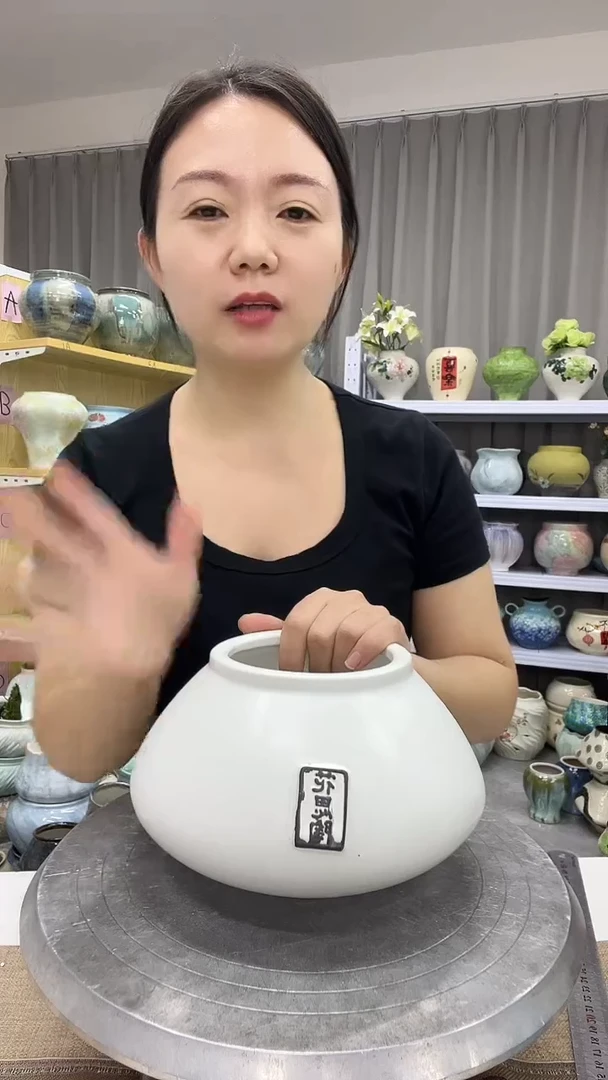 【10.17】陶瓷花盆直播  口径9.5     高度  12