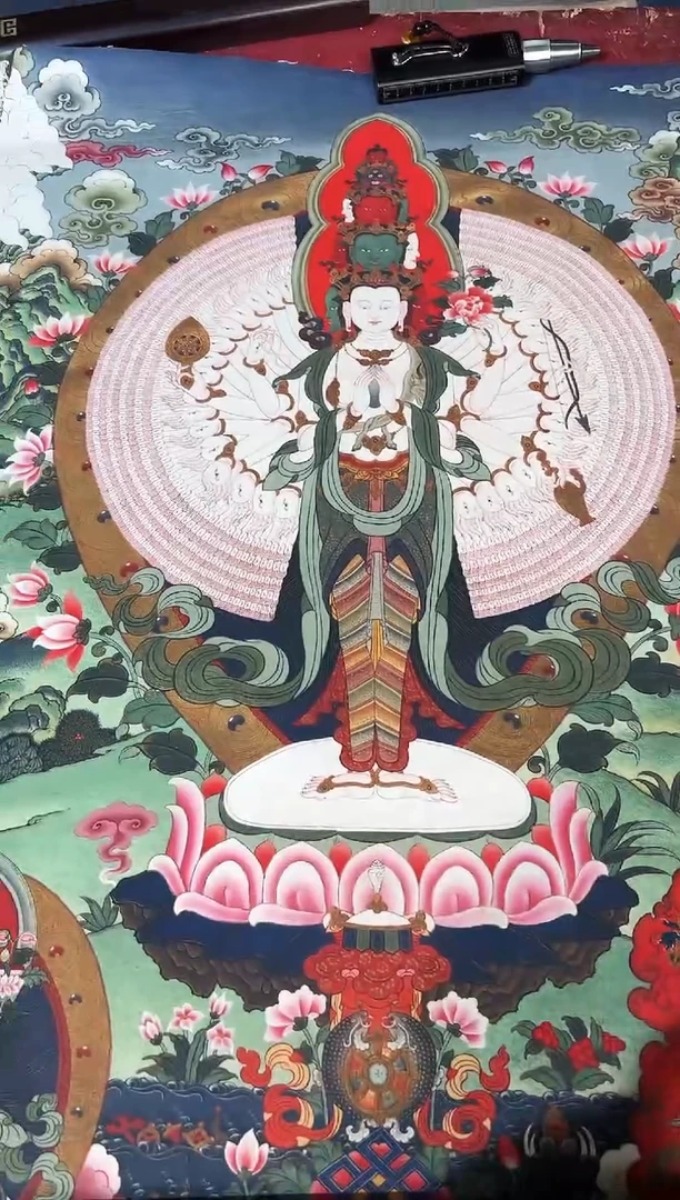 卷轴画龙妹的唐卡tk16160