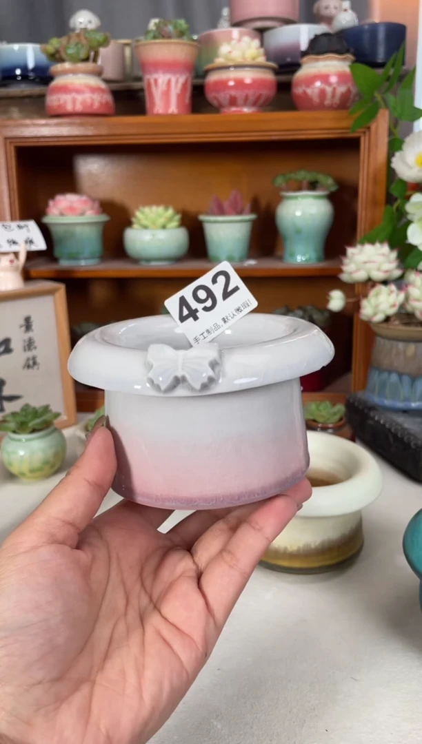 瓷片492知木小芳花盆