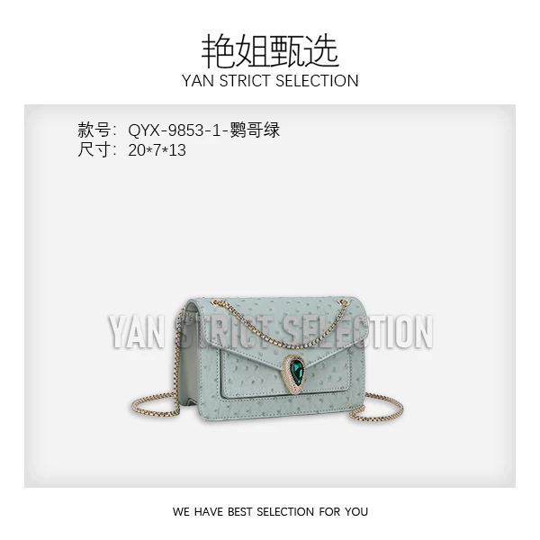 【艳姐甄选】QYX-9853-1-鹦哥绿-轻奢时尚百搭新款女包