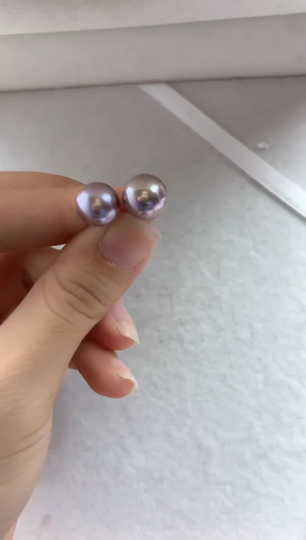 银S925镶嵌淡水珍珠耳饰多样性发其一