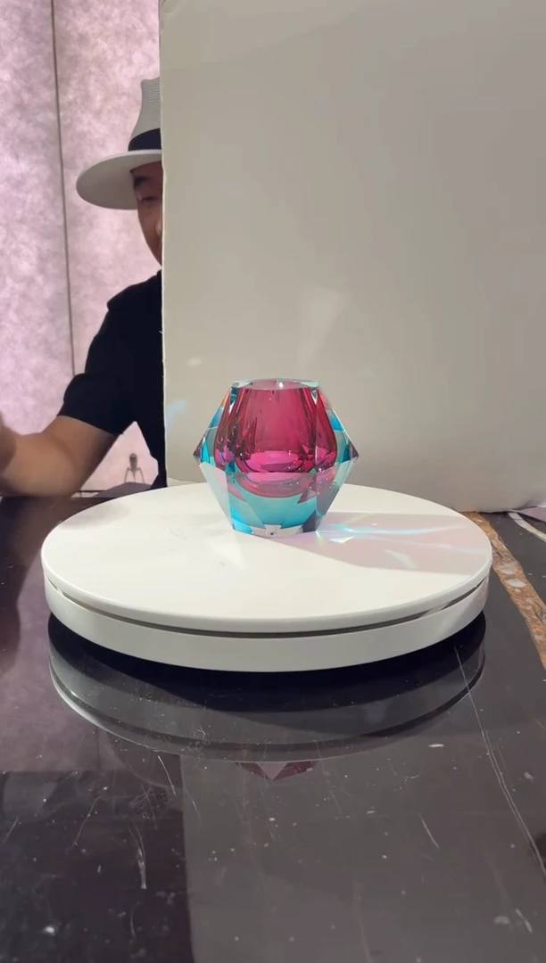 摆件璨石美学金红天青色艺术香薰瓶
