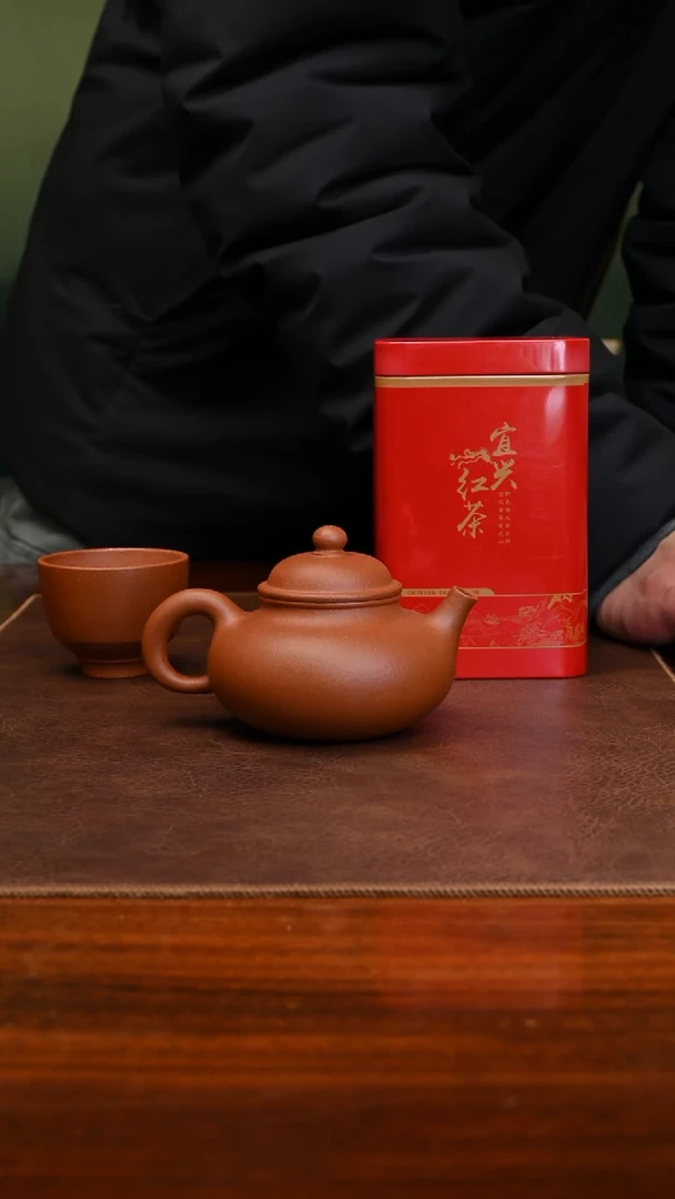 【闪购商品】紫砂茶壶红黄泥容天160cc