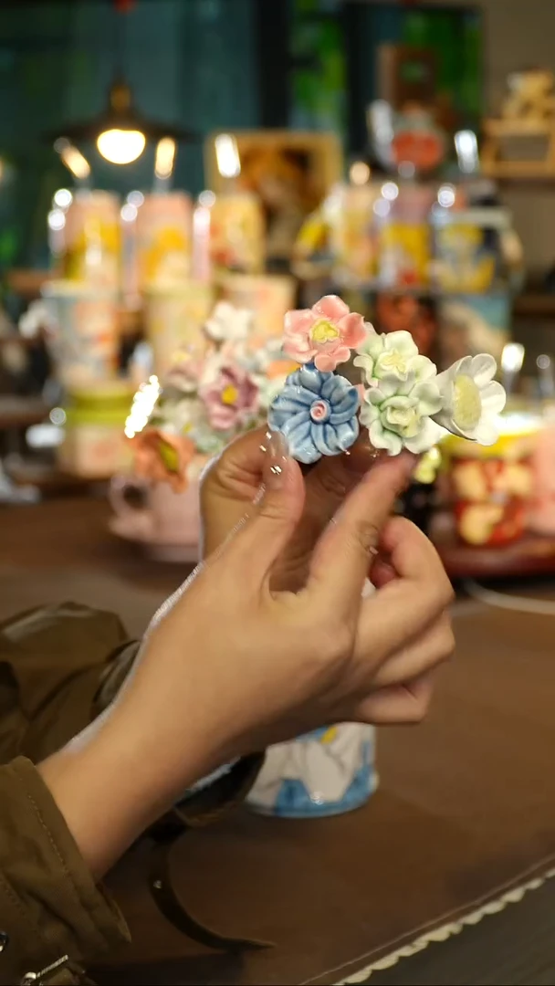 景德镇陶瓷花&L017（随机发6朵）