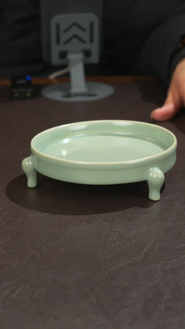 瓷宣宝汝瓷原矿原釉手工作品