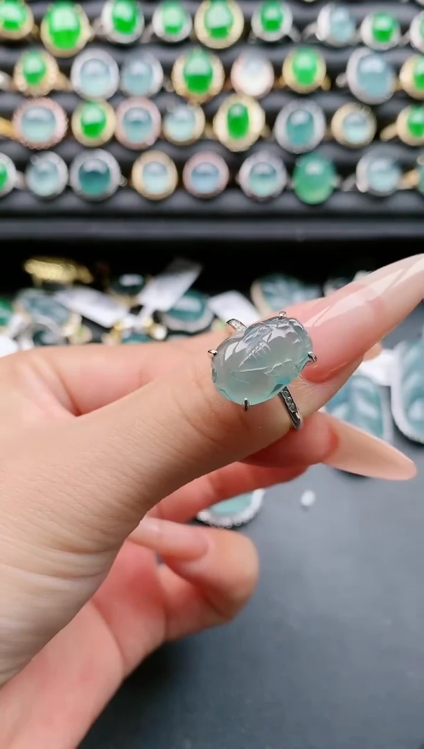 【闪购商品】翡翠戒指银S925镶嵌1111