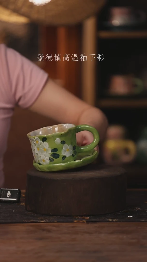 陶瓷景德镇高温釉下手绘陶瓷004