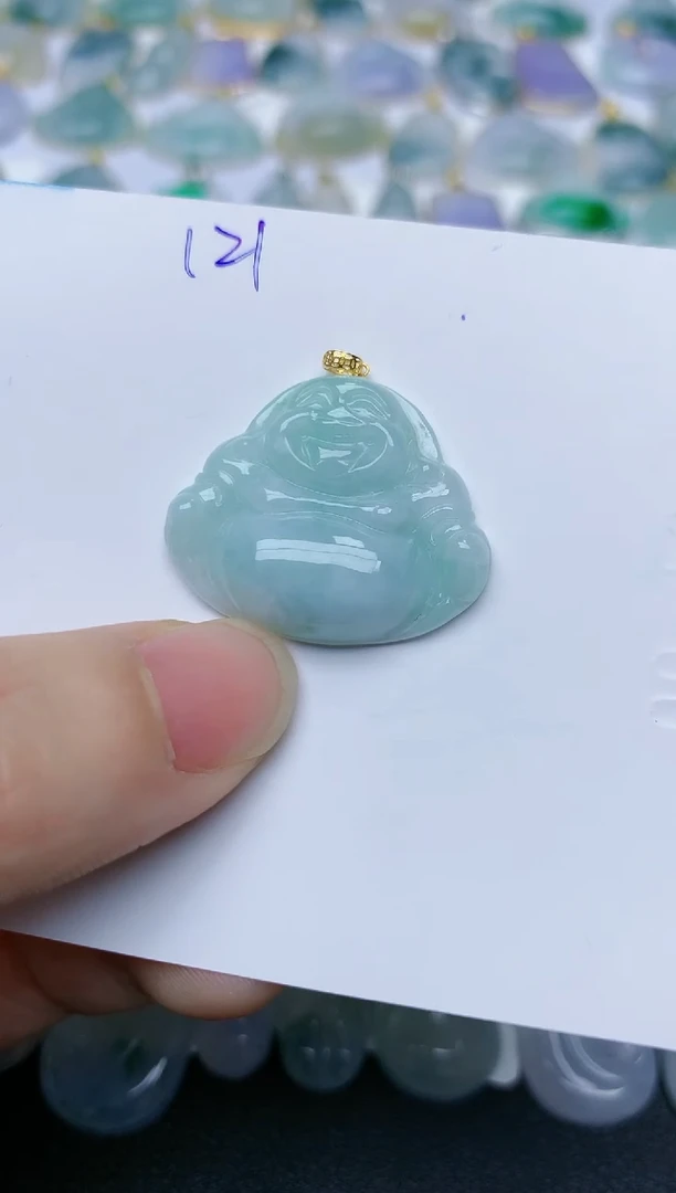 【闪购商品】翡翠颈饰18K金镶嵌天然翡翠A货