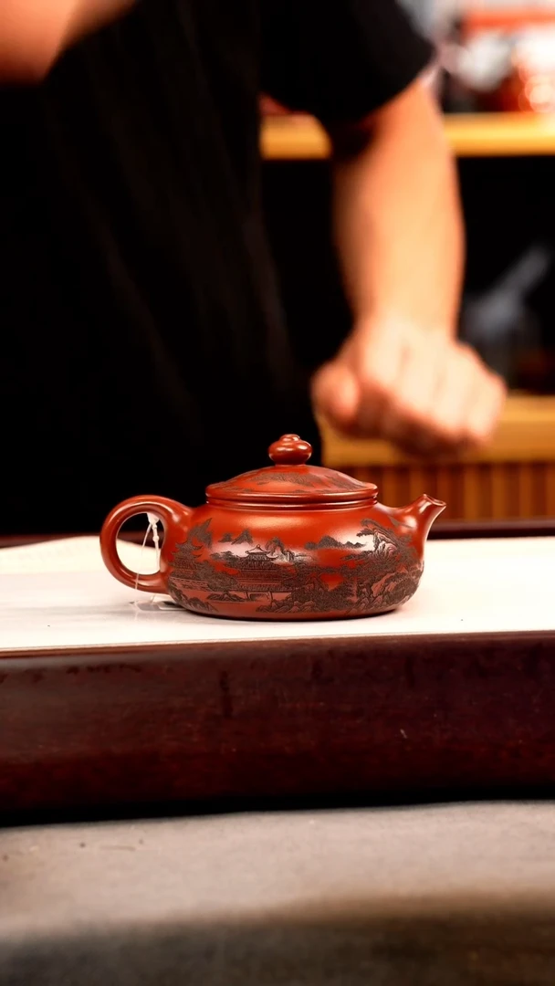 茶壶紫砂龙血砂 寒江 幽谷风