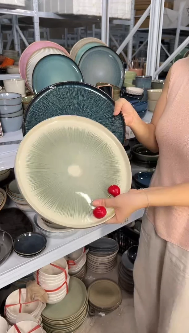 陶瓷外贸尾货瑕疵满20包邮X2大盘