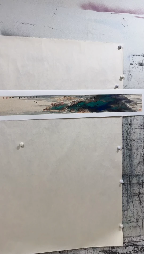 国画y/天津人美-刘助忠2平尺山水作品