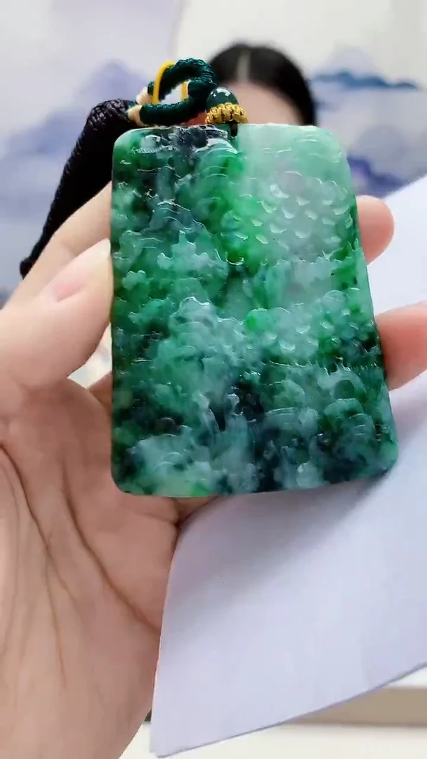 未镶嵌定制翡翠4812lr-毛货挂件55